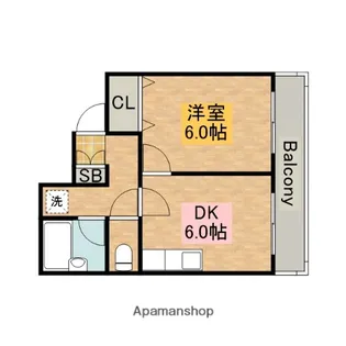 サンシャイン深緑【601号室】の間取り