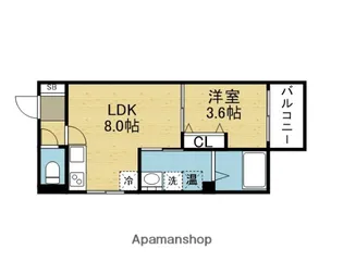 D PORTA ALEGRIA【2階】の間取り