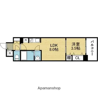 大阪府大阪市生野区巽中4丁目【マンション】の間取り