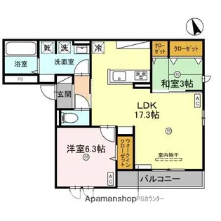 TORISIA寺田町【2階】の間取り