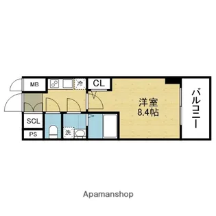 エスリード大阪城クローグ【13階】の間取り