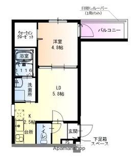 フジパレス城東東中浜Ⅲ番館【1階】の間取り
