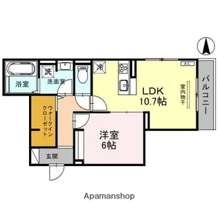DーROOM平野Ⅱ【3階】の間取り