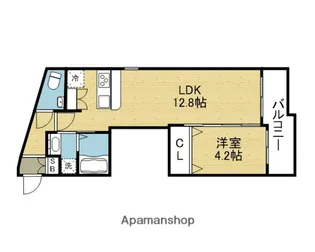 ゼファー今里【3階】の間取り