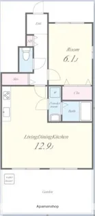 ネオ・エスポアール【1階】の間取り