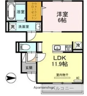 大阪府大阪市生野区巽中4丁目【アパート】の間取り