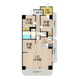 インプルーブ天満大手通【11階】の間取り