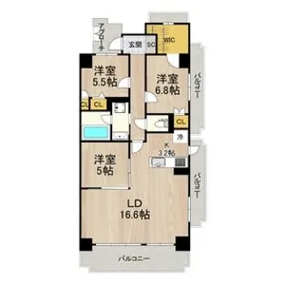 インプルーブ天満大手通【9階】の間取り