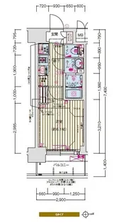 プレサンス難波マジョリティ【0507号室】の間取り