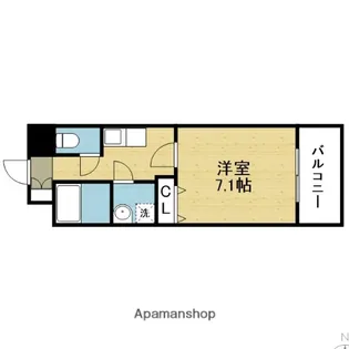 大阪府大阪市生野区桃谷5丁目【マンション】の間取り
