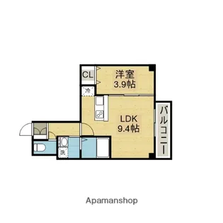 フォーゼ東小橋【304号室】の間取り