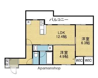 オーベル今里 SOUTH【3階】の間取り