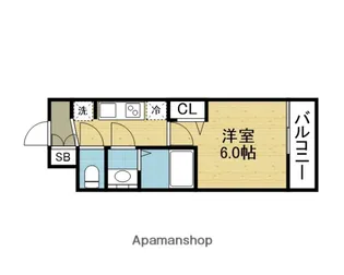 アドバンス大阪リーヴァ【410号室】の間取り