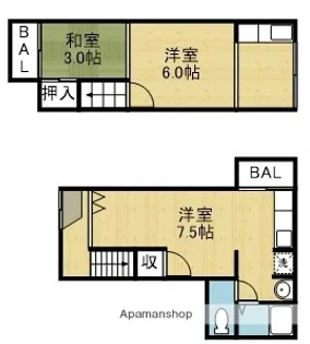 安友文化【107号室】の間取り