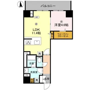 LAZO内久宝寺【0401号室】の間取り