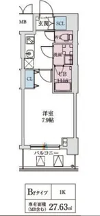 スプランディッド上本町WEST【14階】の間取り