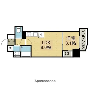 リヴェント森ノ宮【8階】の間取り