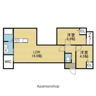 GLANZ平野【3階】の間取り