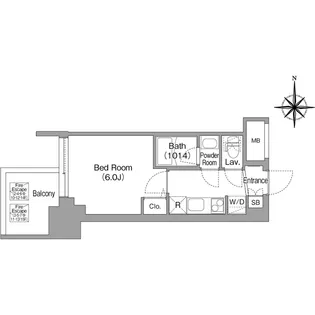 コンフォリア・リヴ大阪本町【0701号室】の間取り