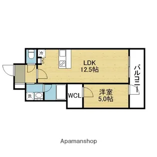 スプランディッド本町東DUE【9階】の間取り