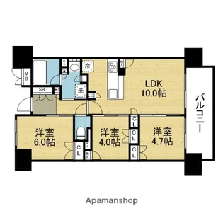 グランカサーレ玉造【7階】の間取り