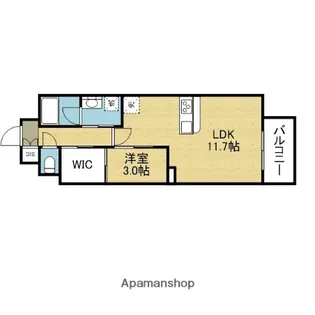 大阪府大阪市中央区農人橋2丁目【マンション】の間取り