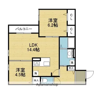 エスポワール加美正覚寺【2階】の間取り