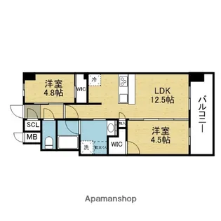 スプランディッド城東関目【9階】の間取り