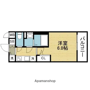 エスリード大阪平野プライム【6階】の間取り