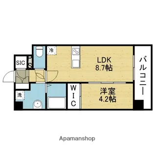 エスリード大阪平野プライム【6階】の間取り