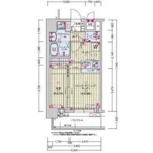 プレサンス鶴橋トレヴィエ【10階】の間取り