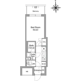 コンフォリア・リヴ博労町一丁目Q【12階】の間取り