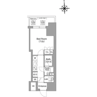 コンフォリア・リヴ博労町一丁目Q【12階】の間取り