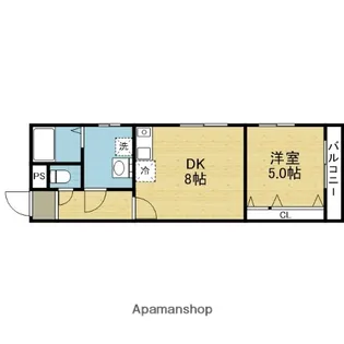 ラオーブⅡ【401号室】の間取り