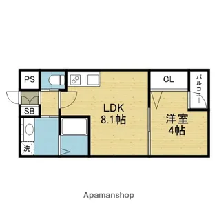大阪府東大阪市衣摺5丁目【アパート】の間取り
