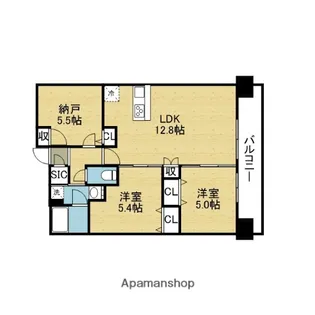 スプランディッド玉造DUE【10階】の間取り