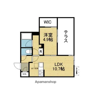 シャーメゾングランベアー【102号室】の間取り