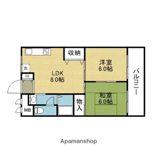 リバーサイドニッシン城東ハイツ【2階】の間取り