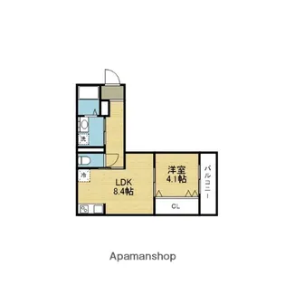 1LDKの間取り画像