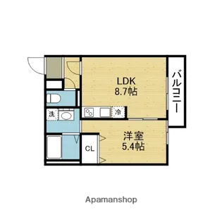 OGARCOURTFUSE【2階】の間取り