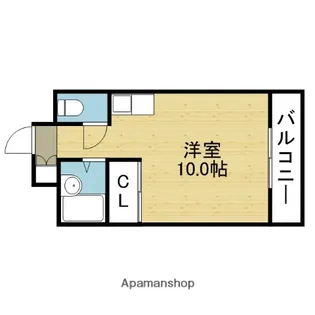 川内コーポ【202号室】の間取り