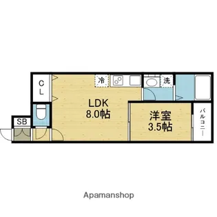 D porta hortensia【1階】の間取り