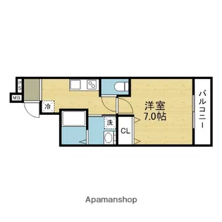 大阪府東大阪市友井3丁目【マンション】の間取り