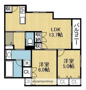 (仮称)平野区加美正覚寺1丁目へーベルメゾン【1階】の間取り