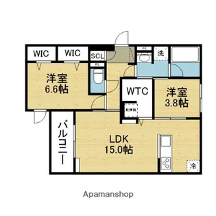 (仮称)DーROOM東成区東中本3丁目PJ【303号室】の間取り