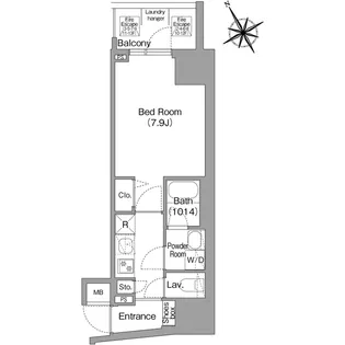 コンフォリア・リヴ天王寺寺田町ソルテラス【0904号室】の間取り