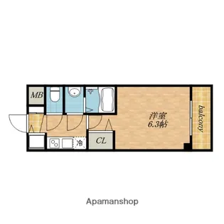 マイナビSTAY大阪城公園ネクサス【205号室】の間取り