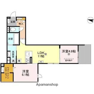 ナティサウス【1階】の間取り