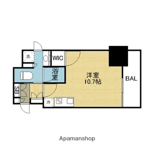 ザ・パークハビオ谷町六丁目クロス【5階】の間取り