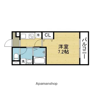 ステリア森之宮【1階】の間取り